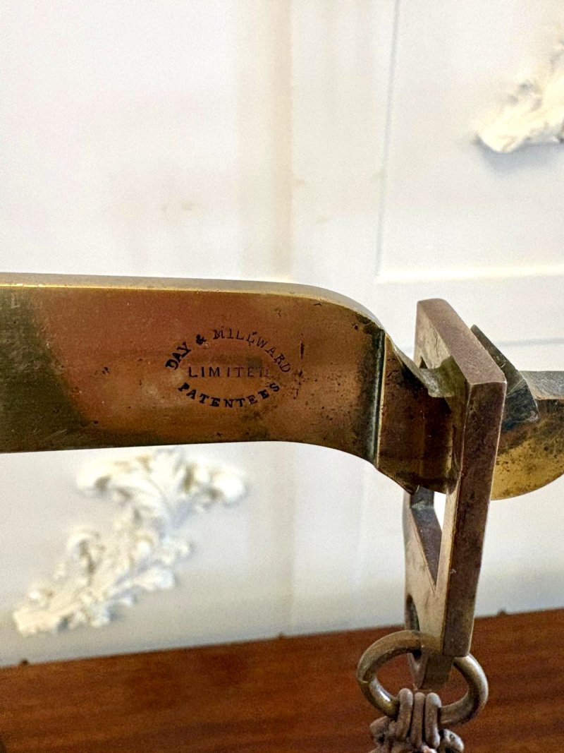 Antique Victorian Apothecary Balance Scales Brass Mahogany Day & Millward Complete with Weights - Image 7